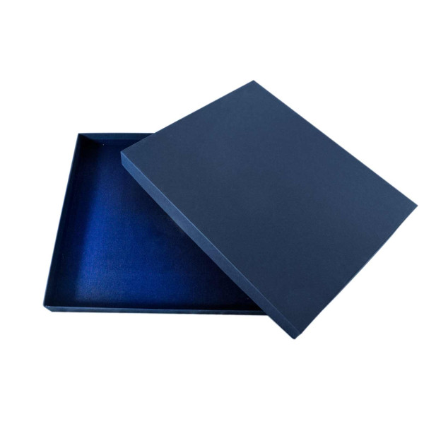 Χειροποίητο Χάρτινο Κουτί, Mπλε με Επένδυση Βελούδο, 5 διαστάσεις