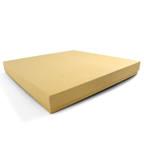 Χειροποίητο Χάρτινο Κουτί, Τετράγωνο Ρηχό, Κράφτ, 10 διαστάσεις