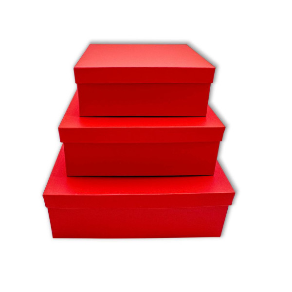 Χειροποίητο Χάρτινο Κουτί, Κόκκινο, 3 διαστάσεις