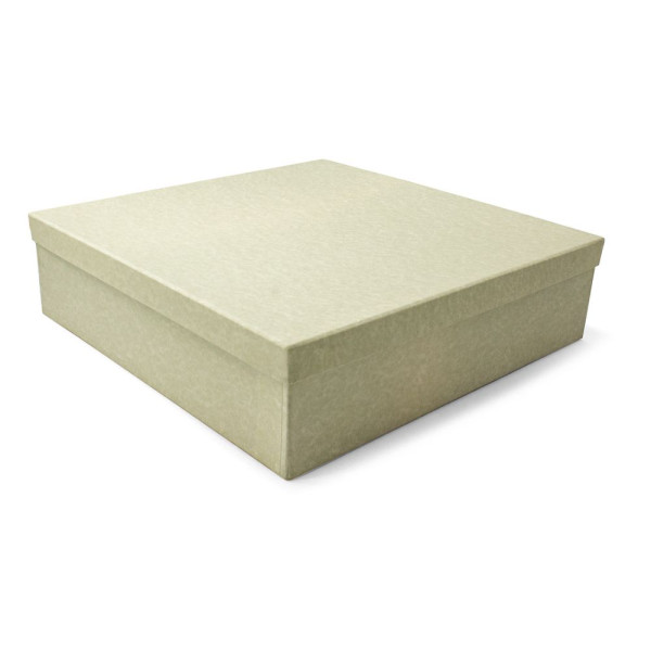 Χειροποίητο Χάρτινο Κουτί, Μπεζ Σαγρέ, 2 διαστάσεις