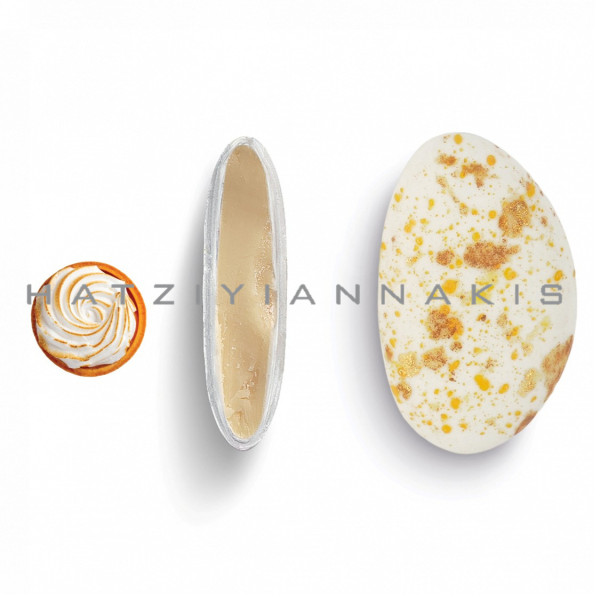 Αμυγδάλου Supreme White Choco Lemon Pie Πιτσιλωτό Κίτρινο - Χρυσό Μεταλιζέ