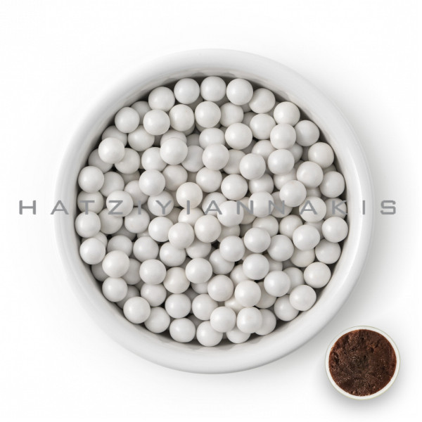 Choco Balls Μεγάλο Περλέ Λαμπερό Λευκό