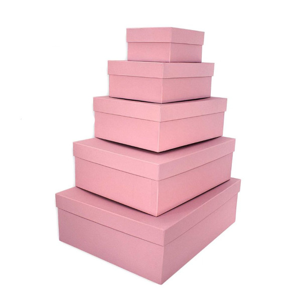 Χειροποίητο Χάρτινο Κουτί, Ροζ, 8 διαστάσεις