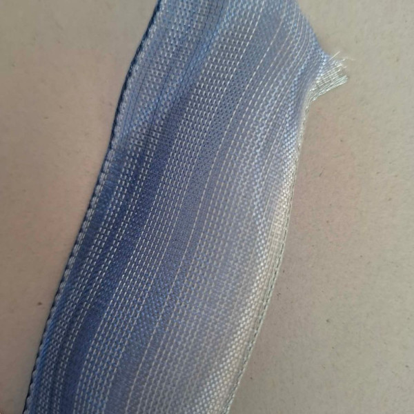 Μπλε-Ασημί Ντεγκραντέ με Σύρμα, 10 γιάρδες, 4cm
