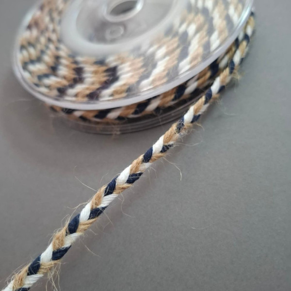 Γιούτα, Πλεξούδα, Μπλε Σκούρο, 10 μέτρα, 6mm