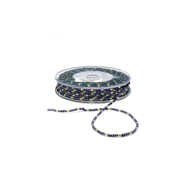 Κορδόνι Πάσα Λούρεξ Μονόχρωμο Μπλε-Χρυσό 3mm