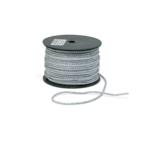 Κορδόνι Στριφτό Τρίκλωνο Μεταξωτό Ασημί 3mm