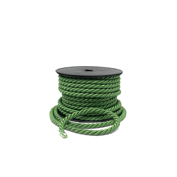 Κορδόνι Στριφτό Τρίκλωνο Μεταξωτό Πράσινο 6mm