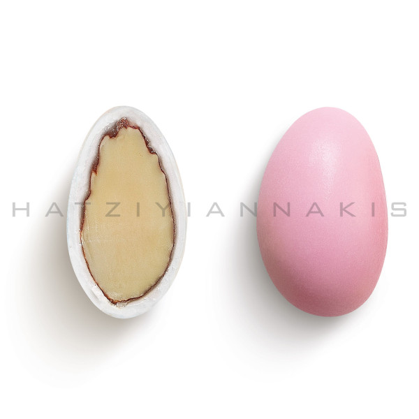 Κουφέτα αμυγδάλου κλασσικό-midi χρώμα_ροζ ανοιχτό, γυαλισμένο