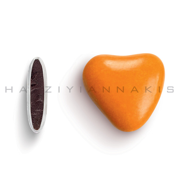 Κουφέτα καρδιά-χρώμα_πορτοκαλί,-γυαλισμένο