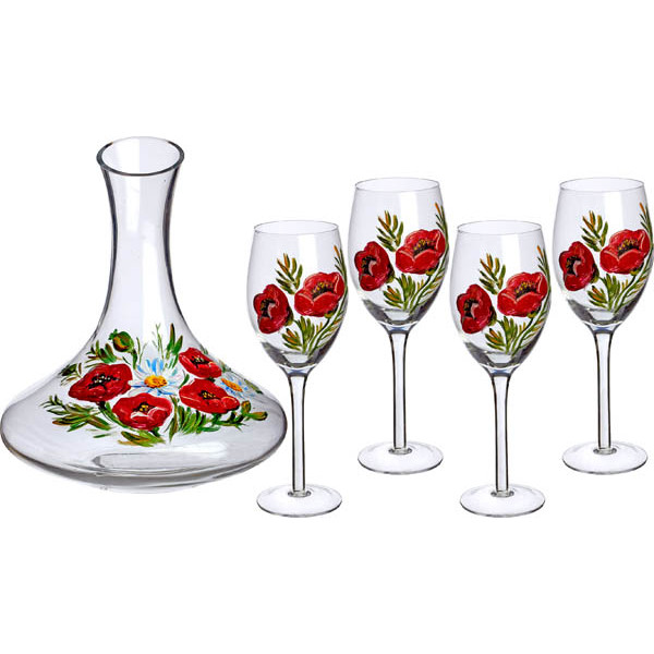 ΚΑΝΑΤΑ ΜΕ ΠΟΤΗΡΙΑ  ΓΥΑΛΙΝΗ S/5  ΜΕ ΣΧΕΔΙΟ ΤΟΥΛΙΠΑΣ