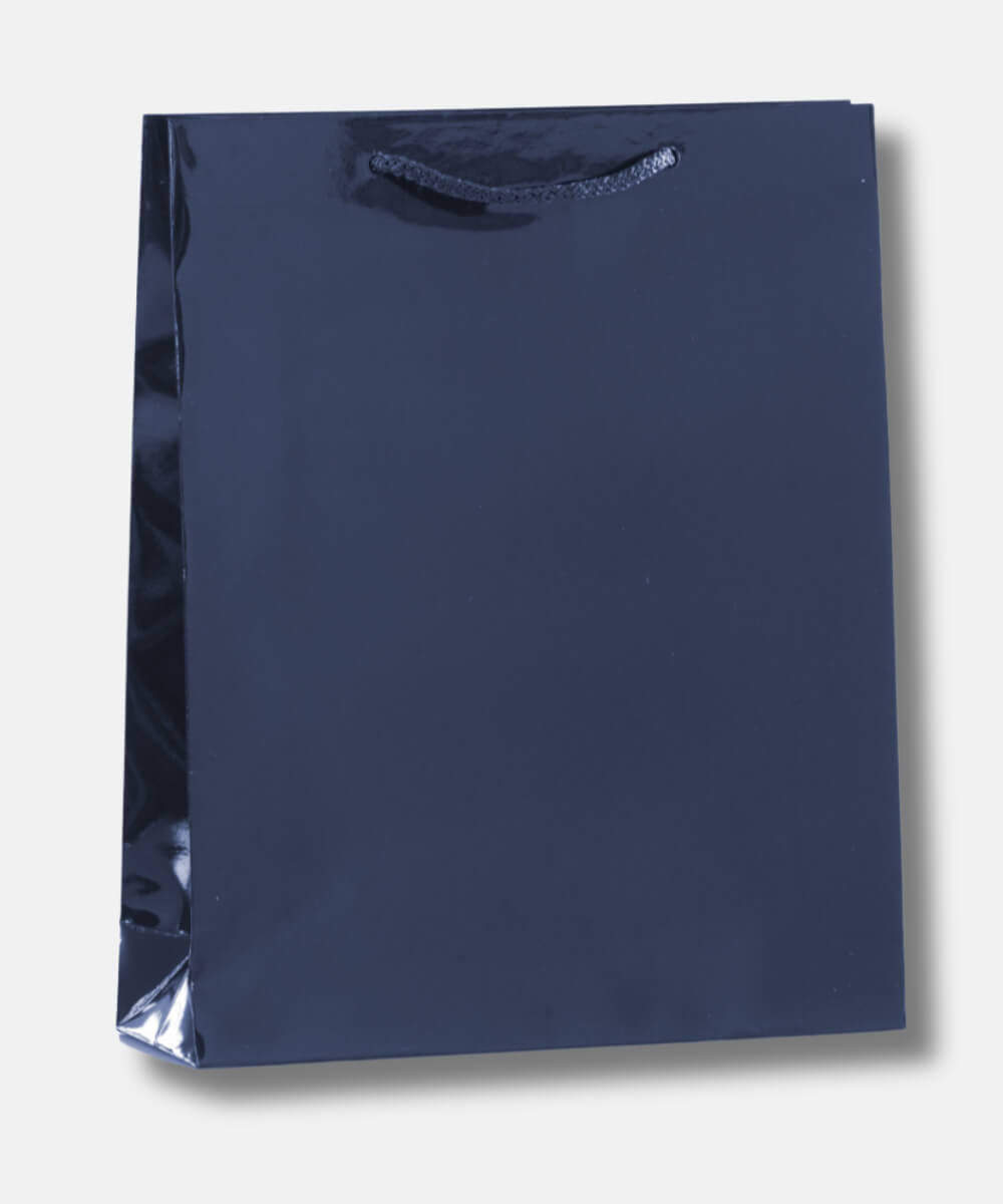 Χειροποίητες Πλαστικοποιημένες Τσάντες Μπλε Γυαλιστερές – 20 τμχ