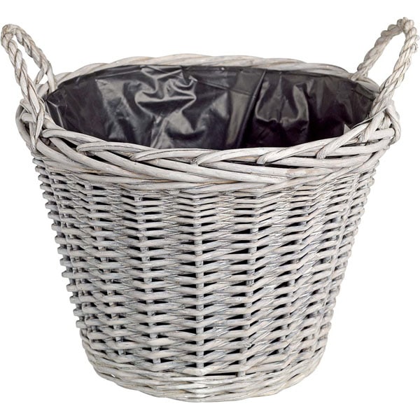 ΚΑΛΑΘΙ ΨΑΘΙΝΟ ΓΚΡΙ ΜΕ ΜΑΥΡΗ ΕΠΕΝΔΥΣΗ 30Χ23CΜ